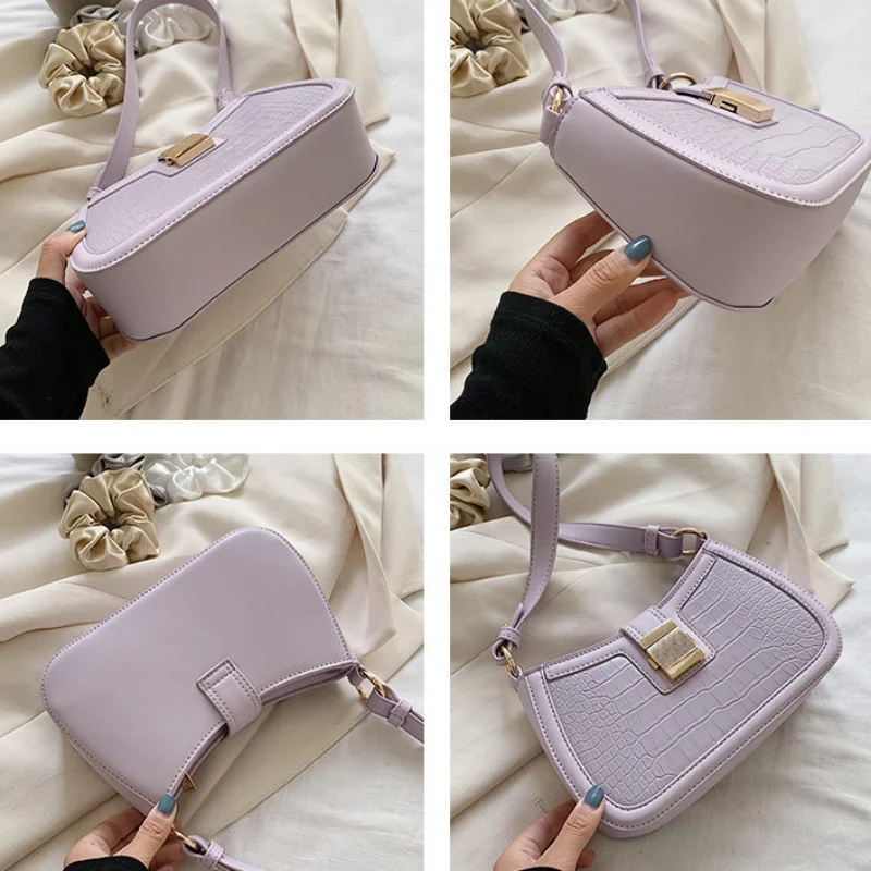 Women's Retro Luxury Solid Color Small Shoulder Bag for Femele Travel Free Shipping сумка женская Fashion Plaid Underarm Handbag