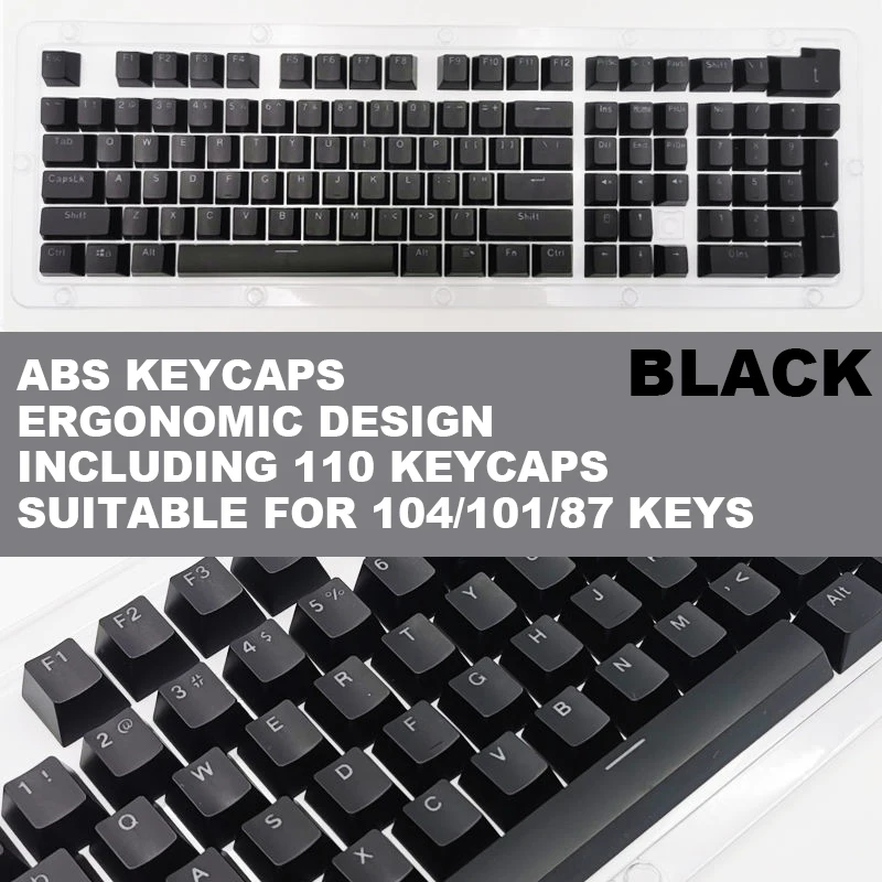Колпачки клавиш для механической клавиатуры ABS колпачки 88/101/104 Mx Cherry Logitech OEM не PBT