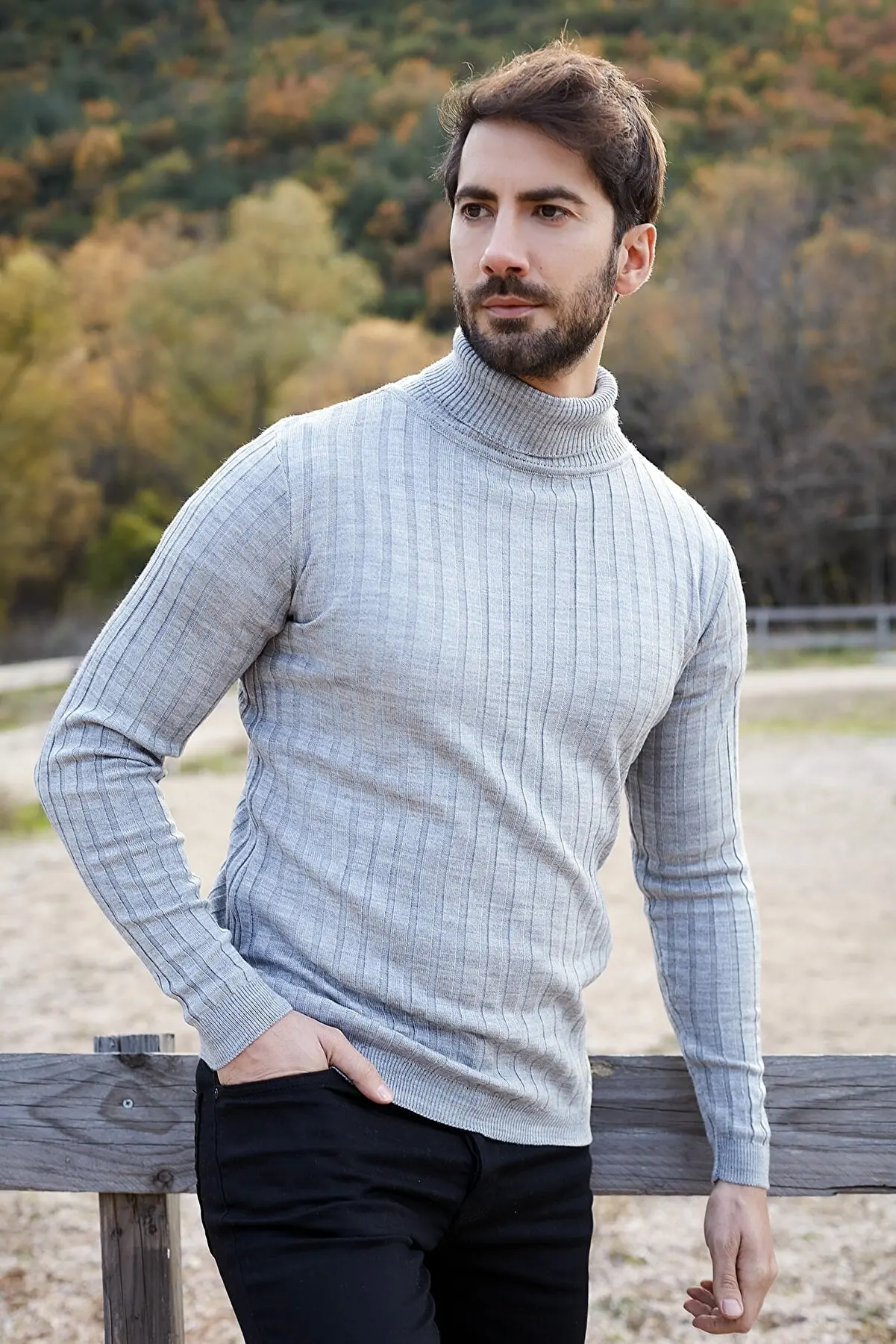 

Men's Gray Fishing herman Slim Fit Sweater Sweater Sweater Sweater Sweater Sweater Pullover Sweatshirt 32129101