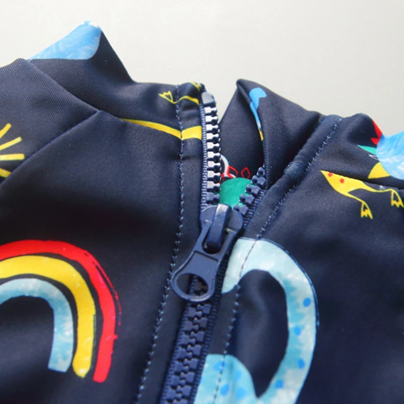Children's Swimwear Long Sleeve Swimming Suit for Kids Boys Beach Fashion UPF50 Baby Swimsuit Child Dinosaur Shark Bathing Suits