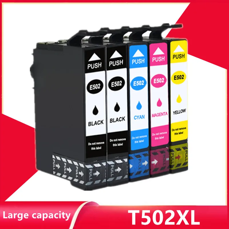

Compatible Ink Cartridge 502XL T502 T502XL For Epson Expression Home XP-5100 XP-5105 WorkForce WF-2860DWF WF-2865DWF Printer
