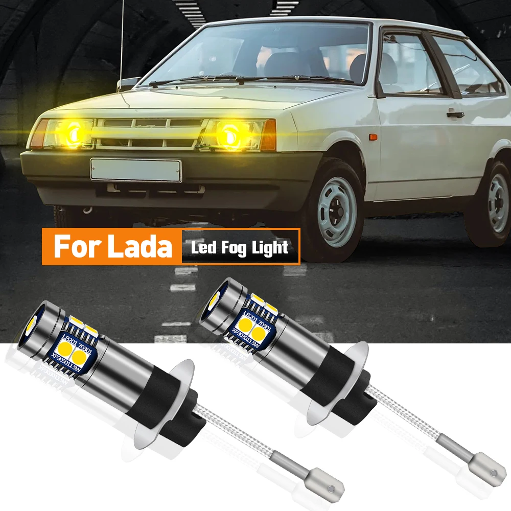 

2pcs LED Fog Light Blub Lamp H3 Canbus Error Free For Lada Samara 2108 2109 2113 2114 2115 (1990-2013)