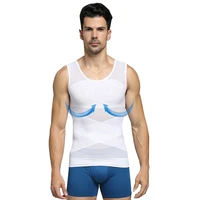 haleychan mens compression shirts body shaper slimming vest elastic slim muscle tank shapewear mesh bodysuit men tummy shaper