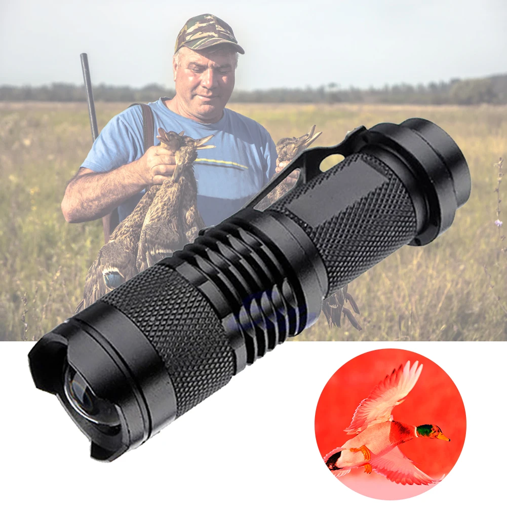 

LED Adjustable Night Flashlight Hunting Torch Light Zoomable Pocket Clip Flashlight Outdoor Camping Accessories