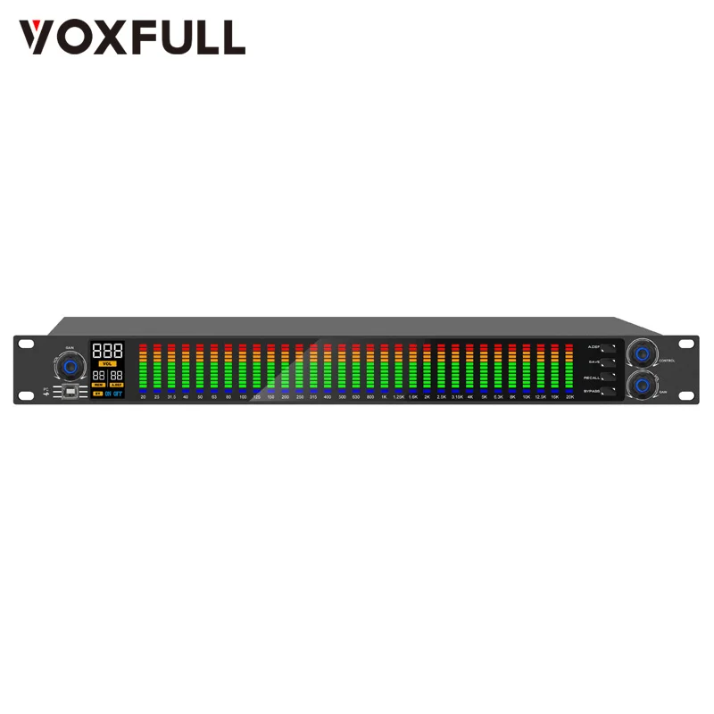

Трехканальный профессиональный цифровой трехдиапазонный звуковой эквалайзер Voxfull, Профессиональное звуковое оборудование