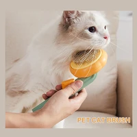 comfortable cat brush comb pumpkin pet hair brush for shedding dog cat grooming comb removes loose underlayers and tangled hair