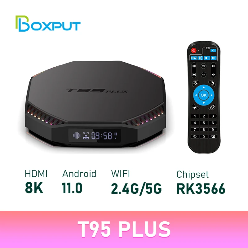 

T95 Plus Android 11 8GB RAM 64GB ROM Rockchip RK3566 HD Dual Wifi 1000M Android smart TV set-top box