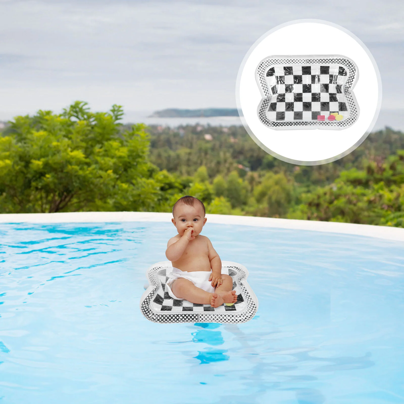 

1pc Toddler Baby Summer Newborn Water Mat Play Mat Inflatable Mat Tummy Time