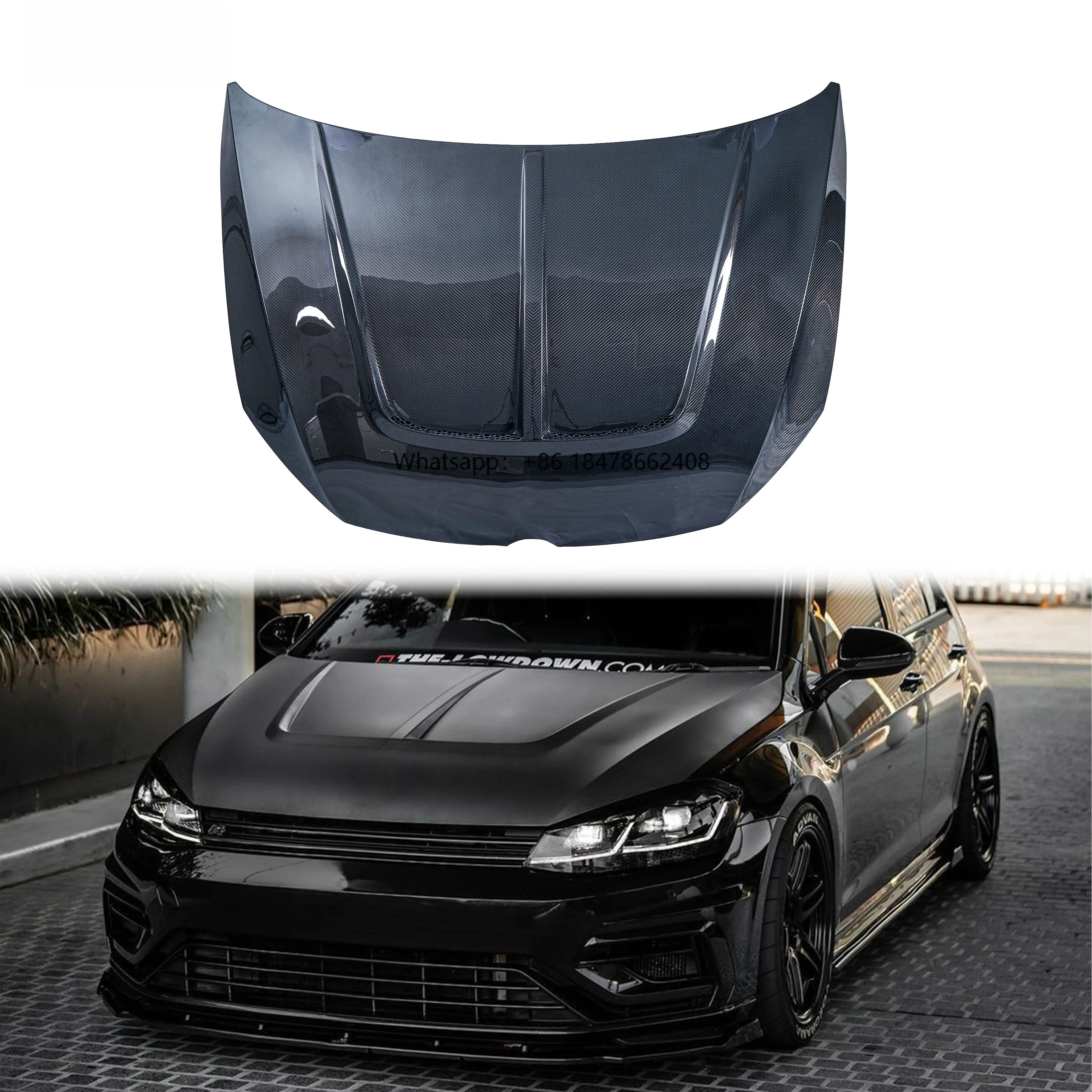 Фото Капот Karbel Hood KB Style из сухого карбона для Golf 7.5 GTI /R MK7.5 (2017-2020) №1
