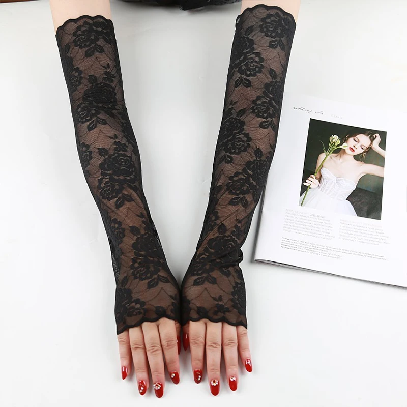 

Женские перчатки в стиле Харадзюку, готические сетчатые варежки в стиле панк, с полупальцами, без пальцев, с сетчатым кружевом, в стиле панк, Харадзюку