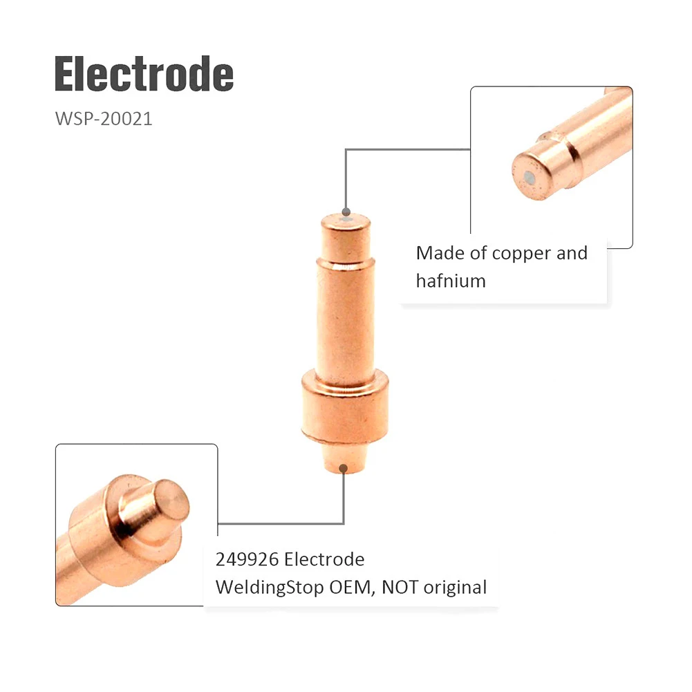 

5pcs 249926 Plasma Electrode 674325 For Miller Spectrum XT30XT40 375/625 Xtreme High Quality Plasma Electrode Set