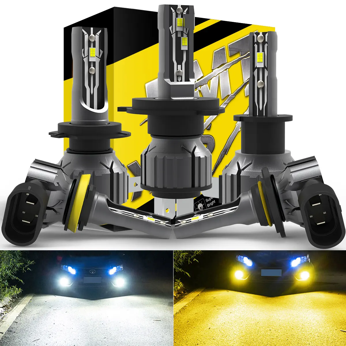 

BMTxms Car LED Headlight H4 H7 H8 H9 H11 H16JP H1 H3 9003 HB2 9005 HB3 9006 HB4 9012 HIR2 H27 880 881 60W 12000LM LED Fog Lamp