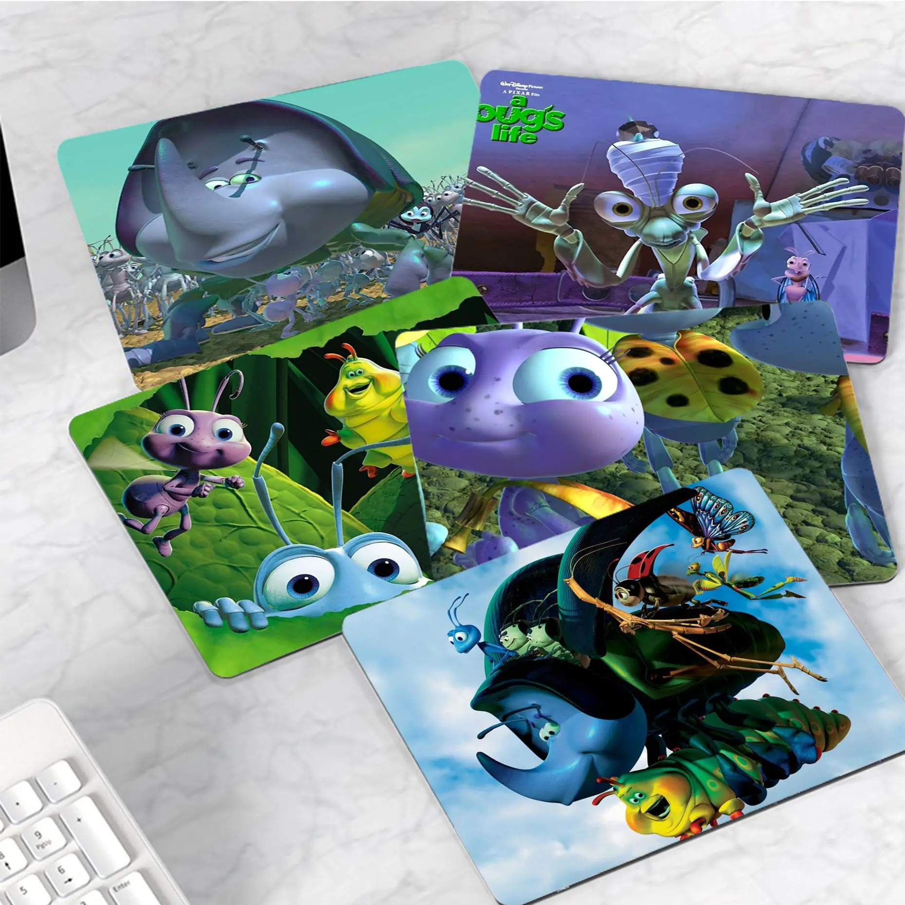 

Коврик для мыши Disney A Bug's Life, персонализированный кожаный Настольный коврик, милые игровые аксессуары, коврик для письма для студентов, Насто...