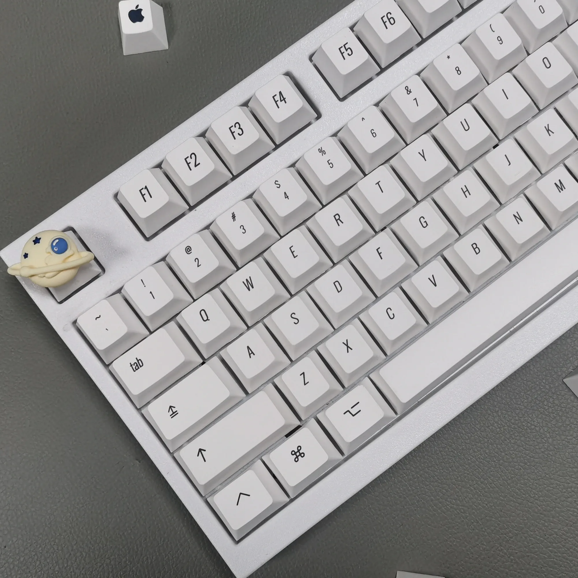 

131 Keys Minimalist White Keycap For Apple MAC Mechanical Gaming Keyboard Cherry Profile PBT Keycaps Cartoon Key Caps custom DIY