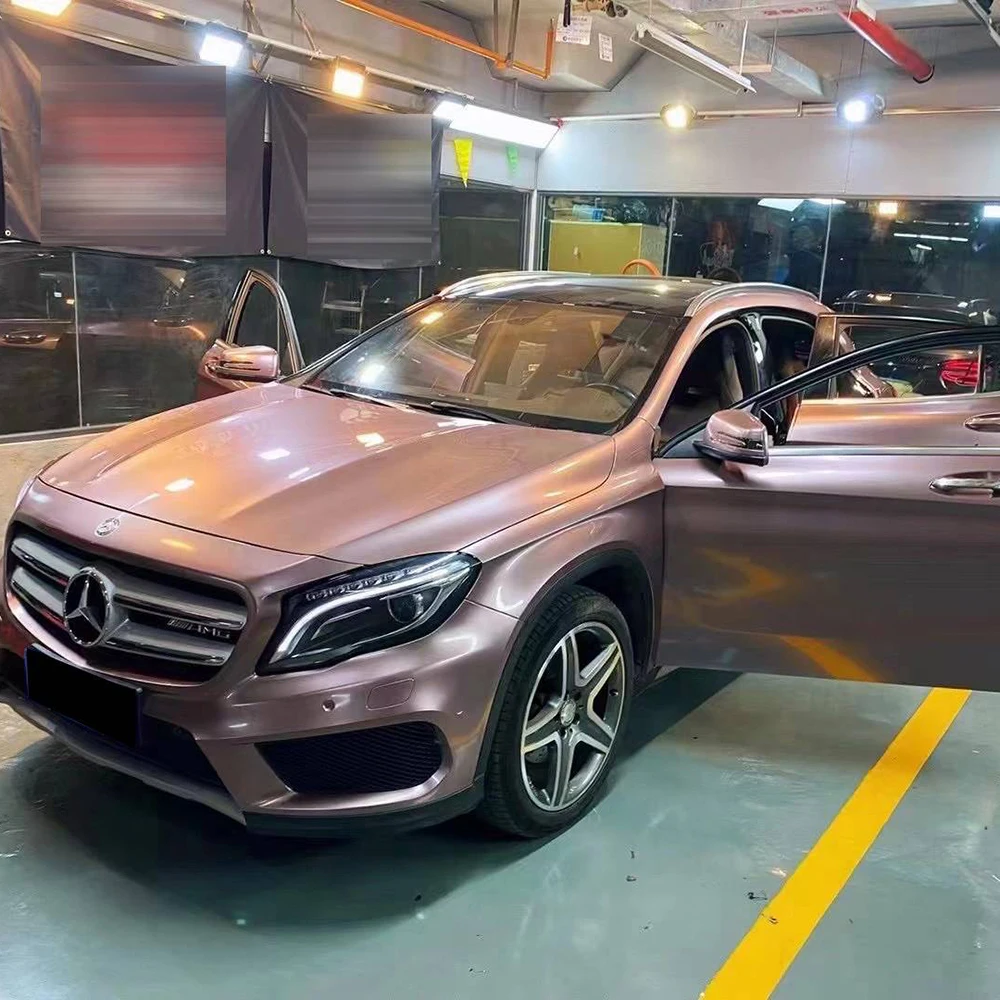 

1.52*18m Super Gloss Metallic Pink Vinyl Wrap Car Cost Low Viscosity