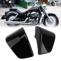 motorcycle black battery cover left right side protector abs fairing guard motocross for honda shadow ace vt750 vt4001997 2003