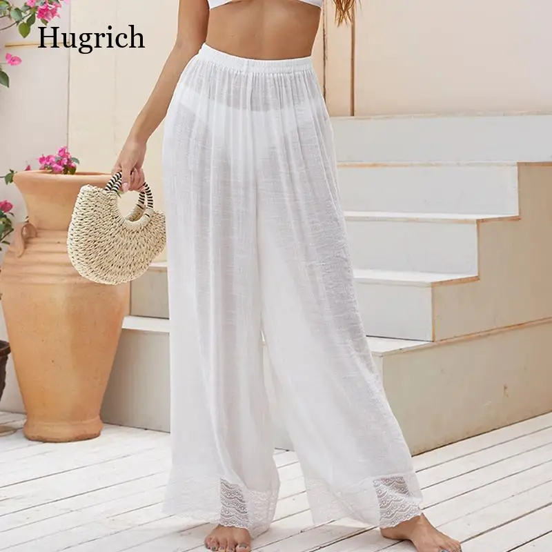 Кружевное длинное пляжное платье однотонный купальник женский с вырезами