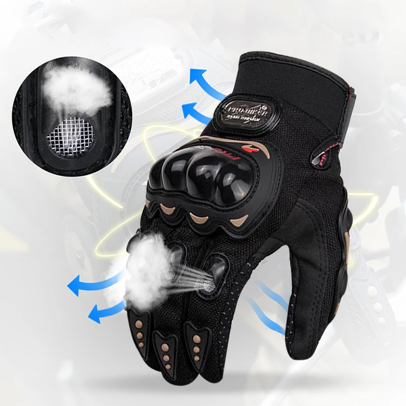 Перчатки мотоциклетные мужские пригодные для носки дышащая сетка защитное