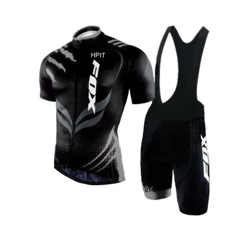 

2022 ProCycling Clothing MTB Bicycle Clothes Anti-UV Cycling Jerseys HPITFOX Short Sleeve Big Cycling Set Racing Bike Sportswear
