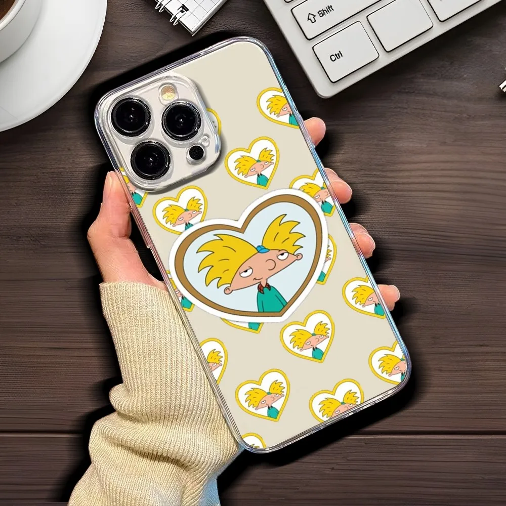 Чехол для телефона с забавным рисунком H-Hey A-Arnold Iphone 16 15 11 13 14 Pro Max Plus X Xr Xs Se2020 12 mini