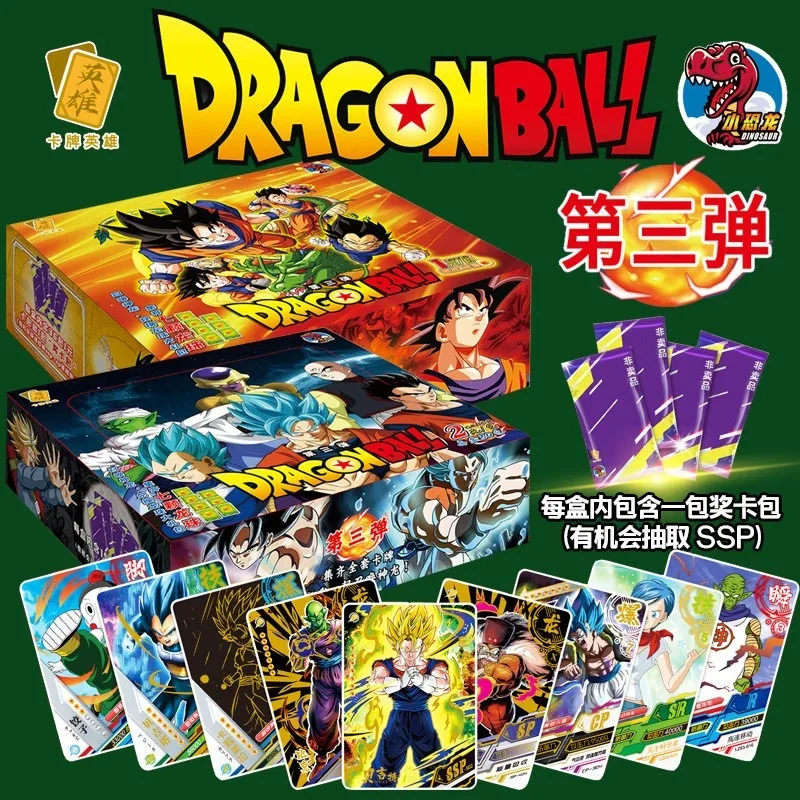 Фото Оригинальная коллекционная карта Dragon Ball: обычная карта персонажа, памятная карта SR, многослойная памятная карта персонажа SSR, игрушки, подарки №3