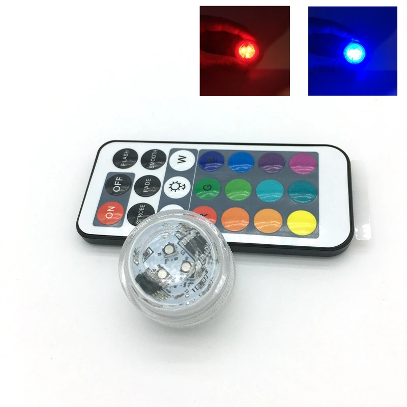 

Ip68 Waterproof Rgb 16 Colors Led Lights with Remote Control Underwater Night Lamp Hookah Shisha Led Light Christmas Decoration