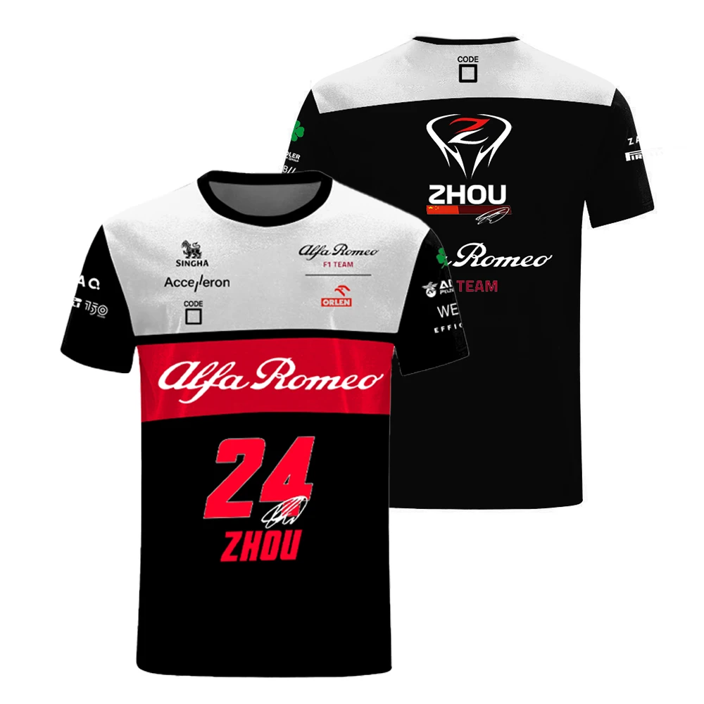 

2023 Summer New Series F1 Motorsport Extreme Sport Formula 1 Alpha Romeo Team 77 Sportswear Casual Street Clothing