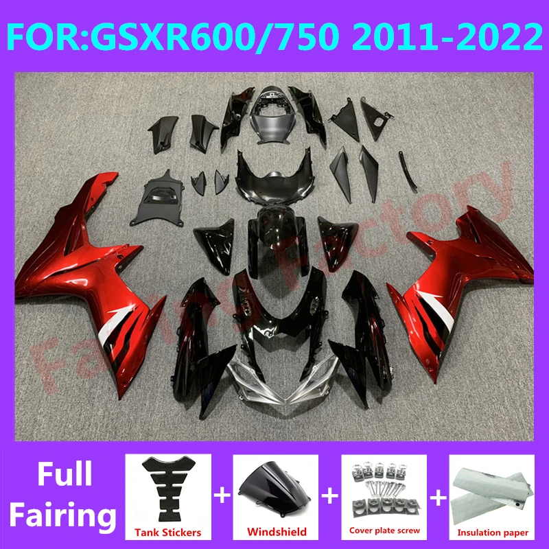

Fairing kit for GSXR600 750 GSXR 600 GSX-R750 K11 2011 2012 2013 2014 2015 2016 2017 2018 2019 2020 2021 Fairings set red black