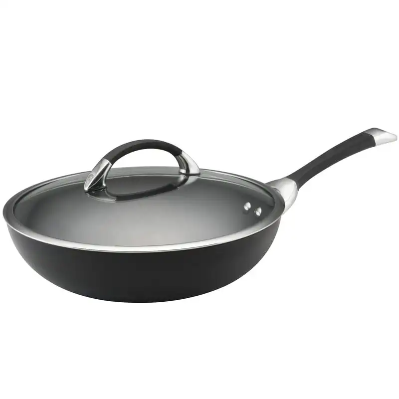 

Hard-Anodized Nonstick Essential Pan with Lid, 12-Inch, Black