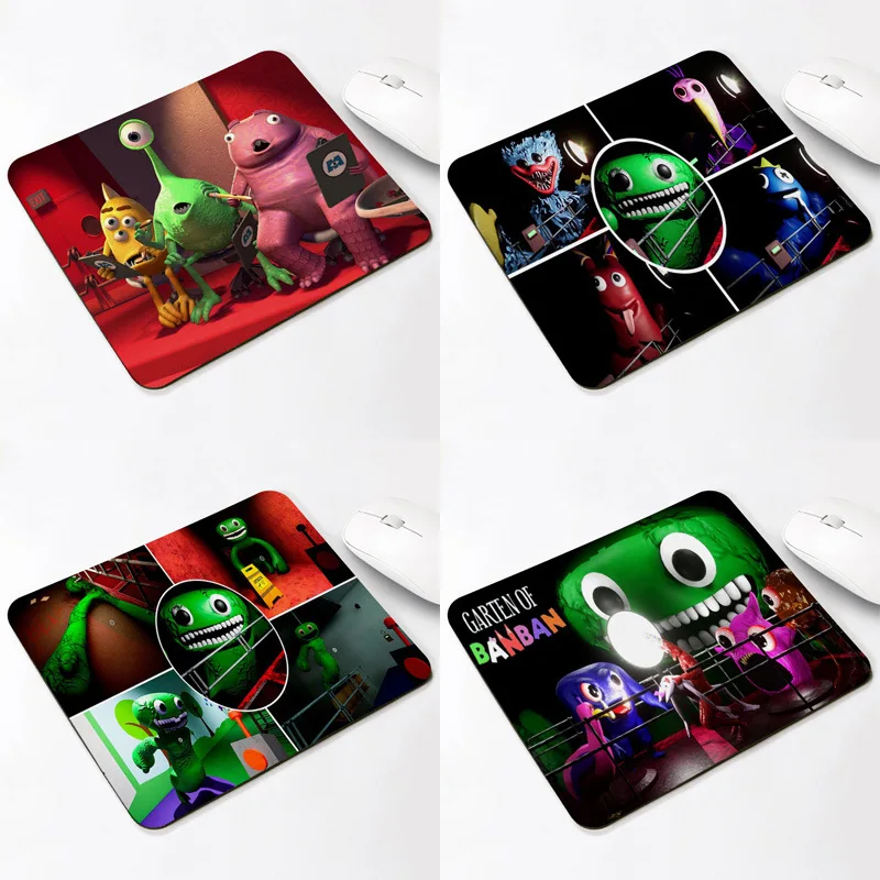 

Игровой Настольный коврик для мыши Garten Of Banban легко чистится, 24x20 см, нескользящий, водонепроницаемый, устойчивый к царапинам