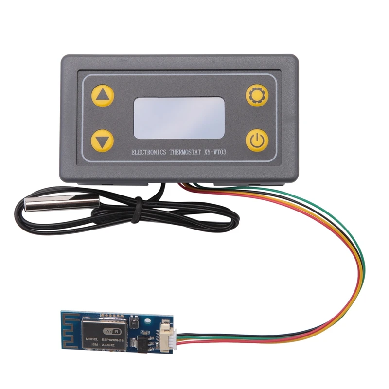 

WIFI Remote Thermostat High Precision Digital Temperature Controller Module Cool Heat APP Collection High Low Alarm