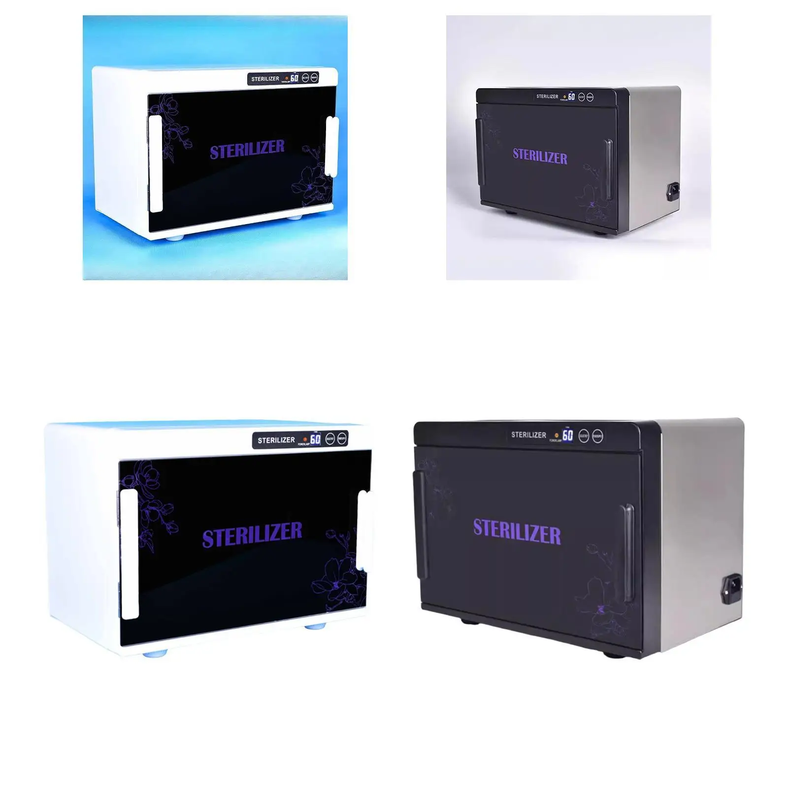 Шкаф для чистки инструментов ногтей Прочная коробка на 12 л косметических