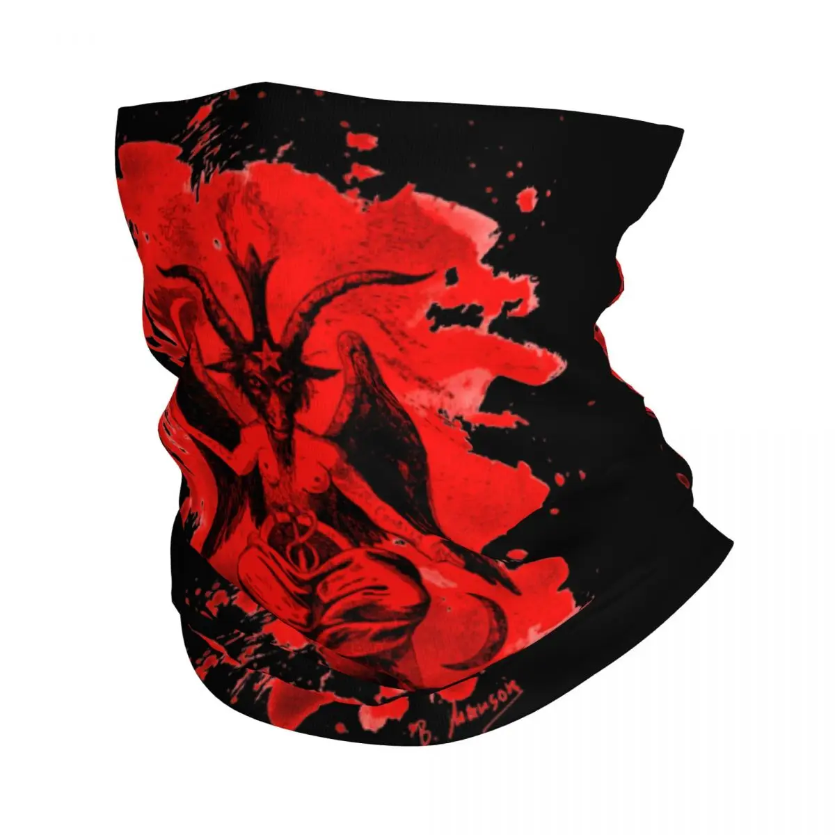 

Бандана Baphomet с рисунком сатаны, дьявола, козы, накидка на шею, готический волшебный шарф с принтом, многофункциональный велосипедный шарф, д...