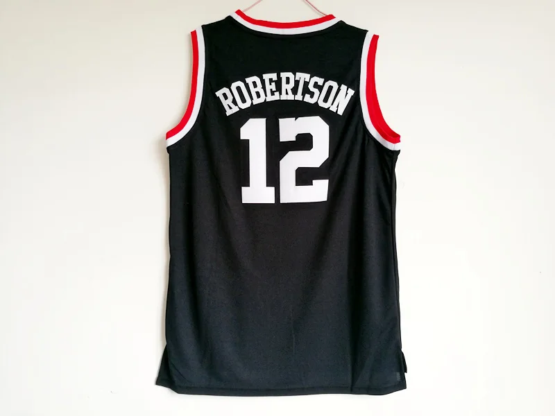 

Mens 12 Oscar Robertson Top Quality Basketball Jersey Stitched Embroidery