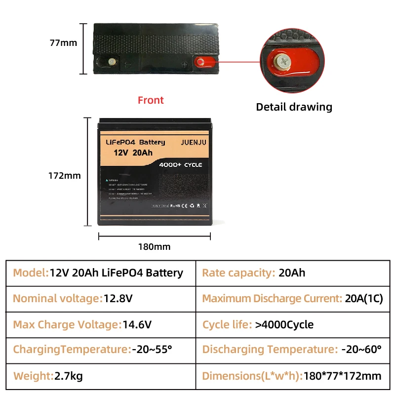 Литий-железо-фосфатный аккумулятор для солнечной системы 12 В 4000 Ач |