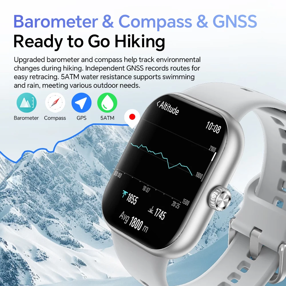 Фото Глобальная версия HONOR CHOICE Watch 2 Pro, 1.97'' AMOLED, Bluetooth-звонки, GNSS, водонепроницаемость 5ATM, мониторинг здоровья, 14 дней автономной работы №4