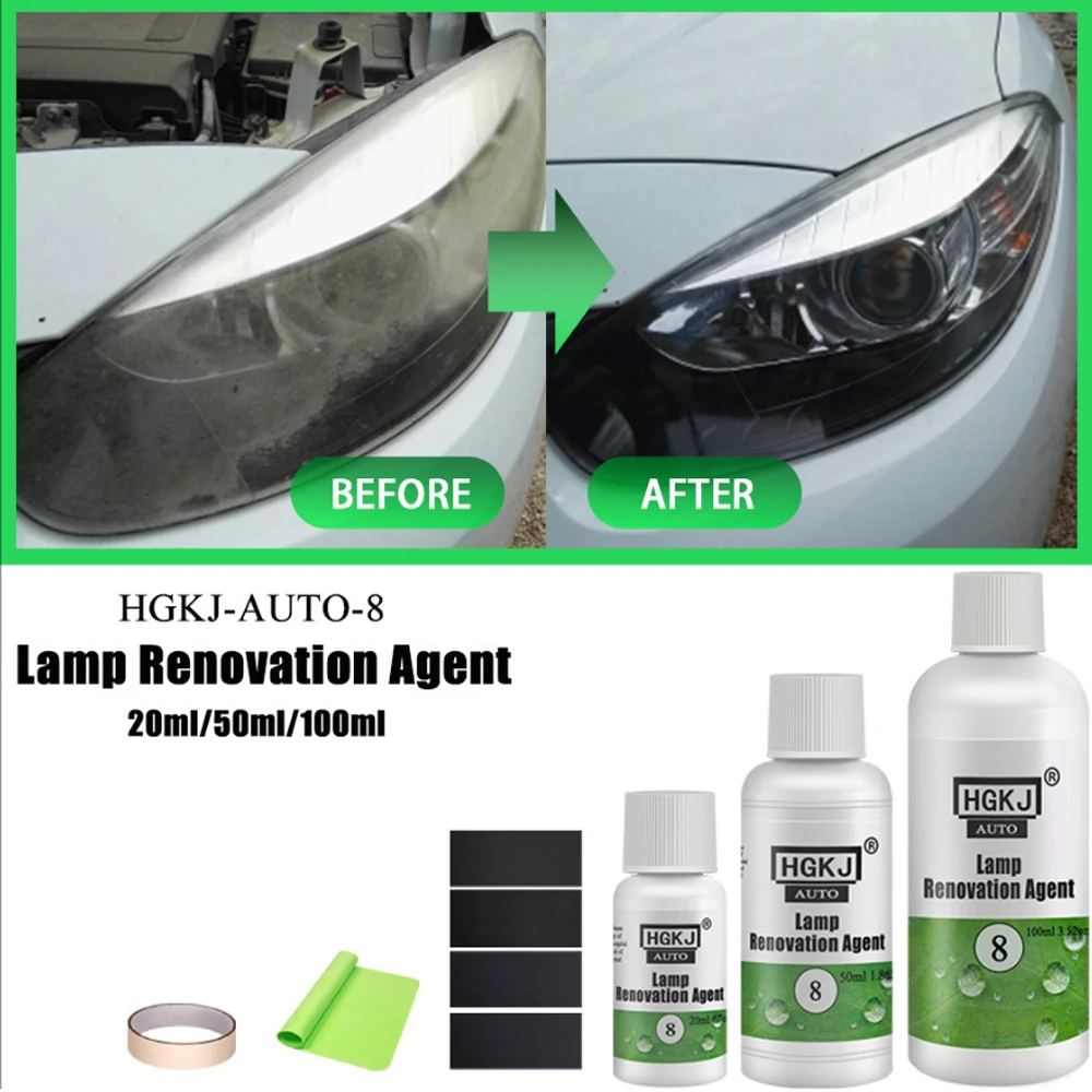 

HGKJ-8-20/50/ML Auto Accessories Cleaning Car Window Cleaner polishing repair headlight agent bright white headlight repair lamp