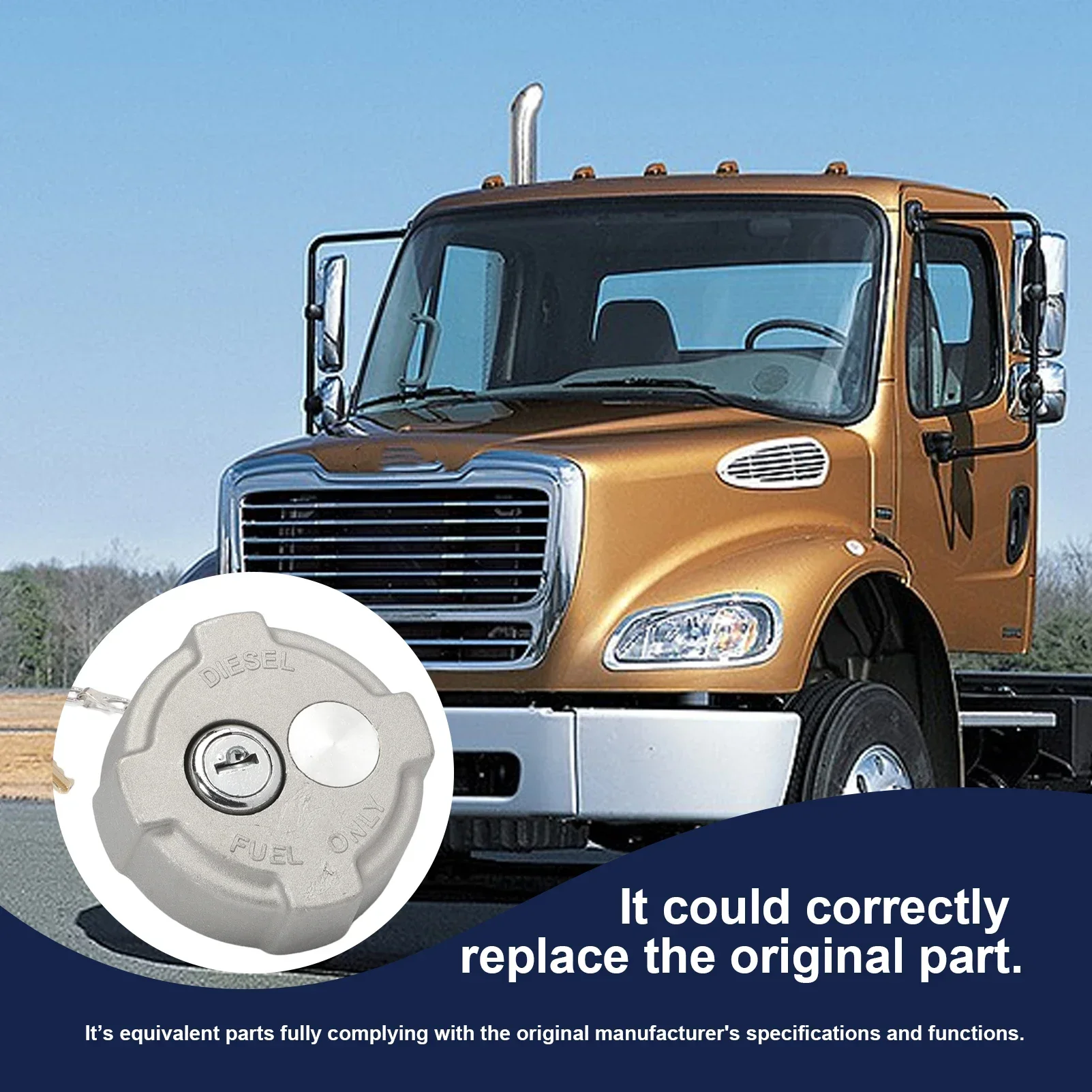 Флюоресцентная Крышка для дизельного топлива Freightliner M2 2002 и выше крышка