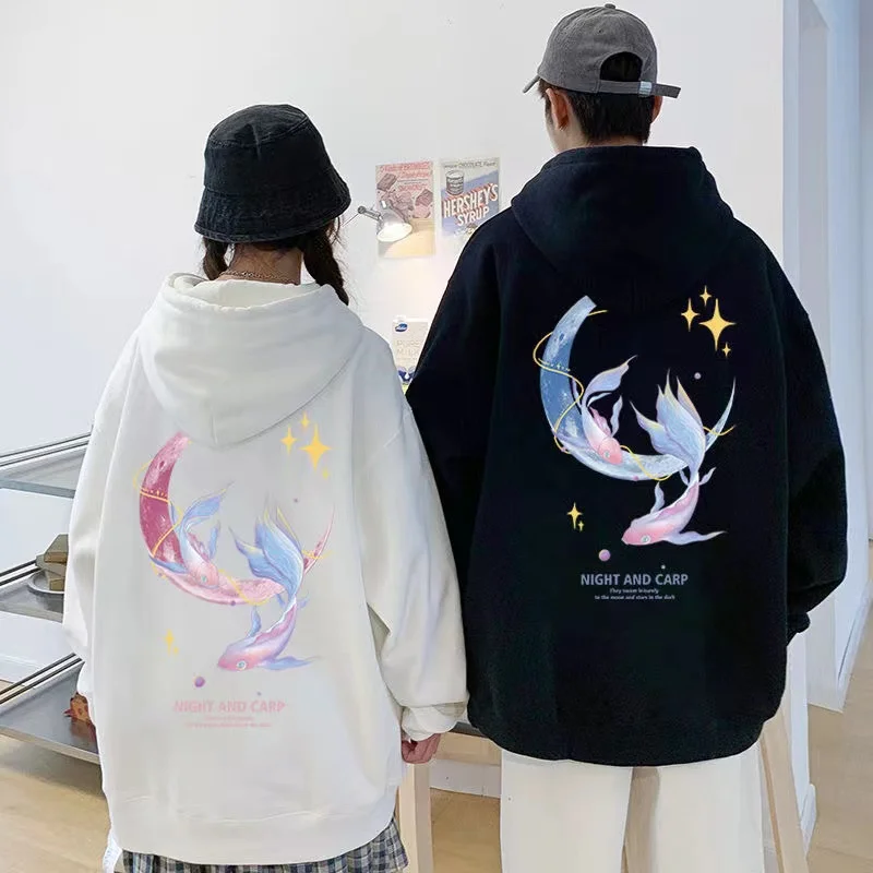 

2022 Autumn And Winter Youth Couple Leisure Loose Long Sleeve Versatile Plush Oversized Hoodie Men And Women High Street 5XL