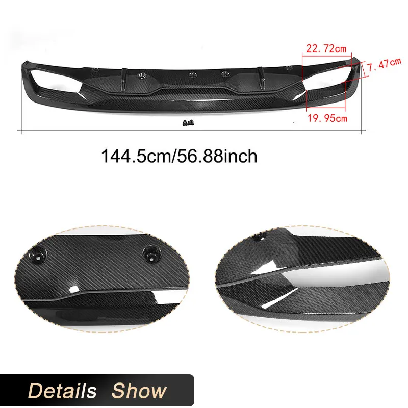 Автомобильный задний бампер диффузор губа спойлер из углеродного волокна для BMW 5