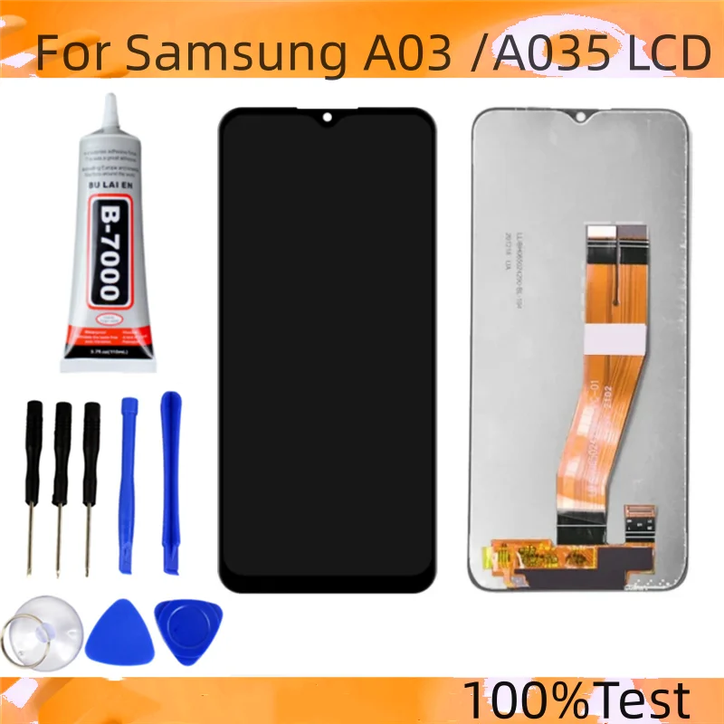 6 5 дюйма протестированный ЖК-дисплей для Samsung Galaxy A03 A035 сенсорный экран с рамкой и