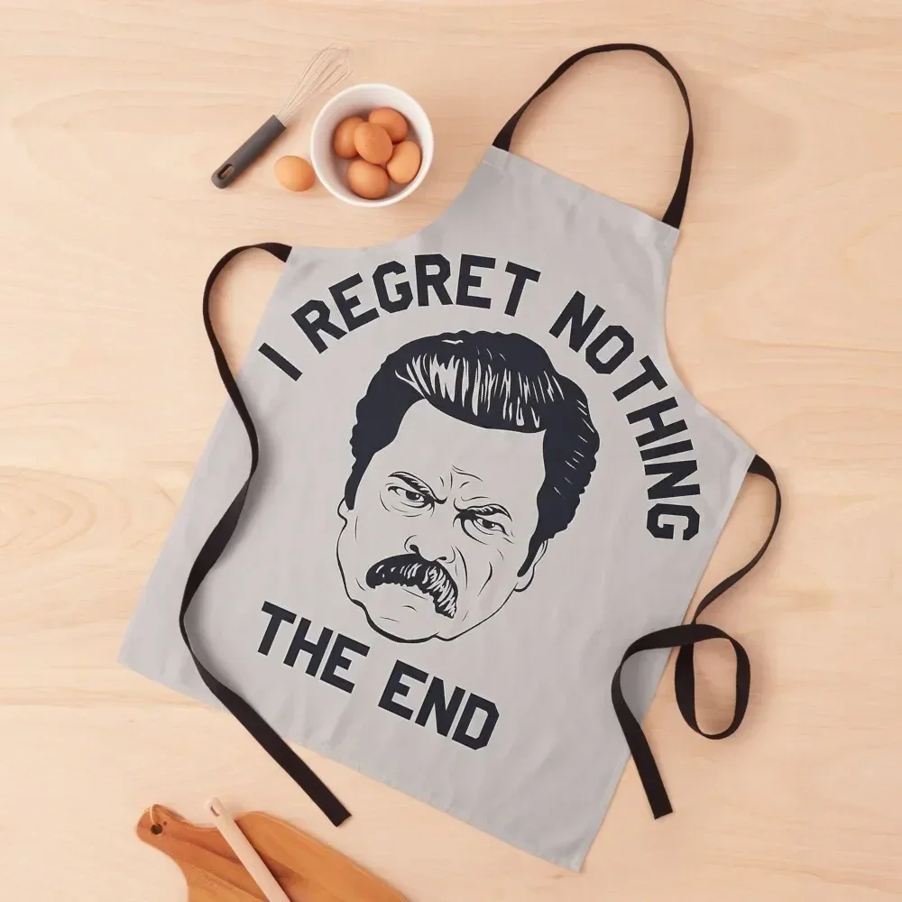 Ron Swanson I Regreat Nothing the End Фартук для маникюра-стилиста Кухня Мужской кухонный фартук