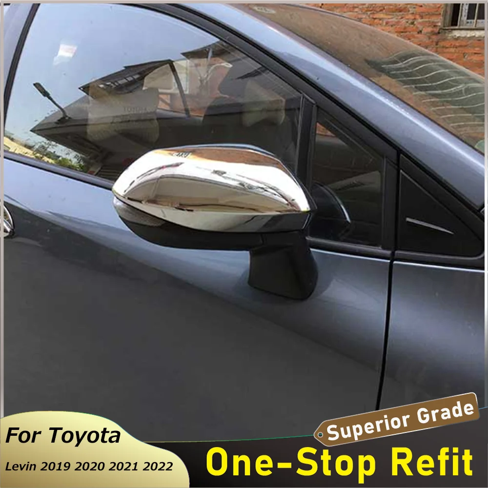 

For Toyota Levin 2019 2020 2021 2022 ABS Chromed Rear View Mirror Trims Cover Car Styling