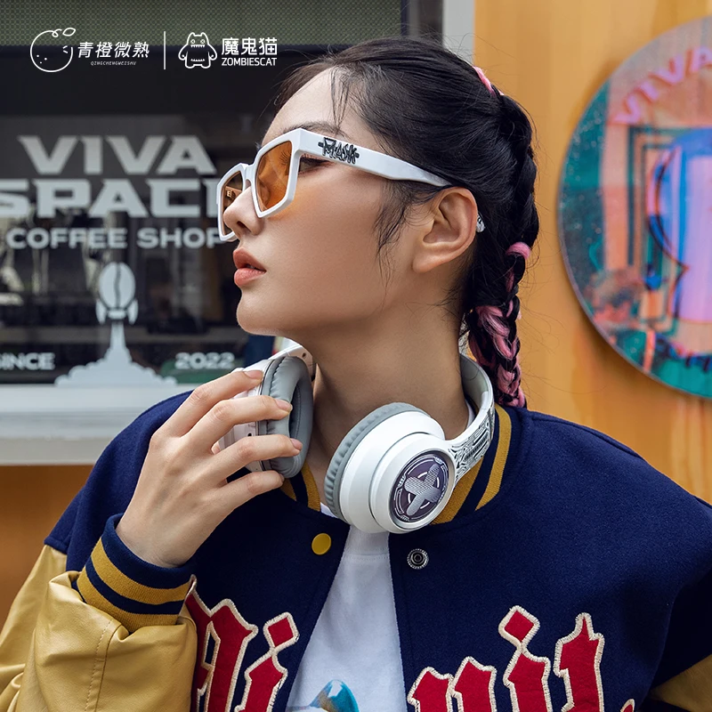 Наушники ZOMBIESCAT Bluetooth-наушники полноразмерные протеиновые кожаные наушники