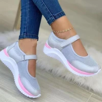 autumn 2022 breathable mesh vulcanized shoes for women wedge platform sneakers fashion casual shoes non slip zapatillas mujer