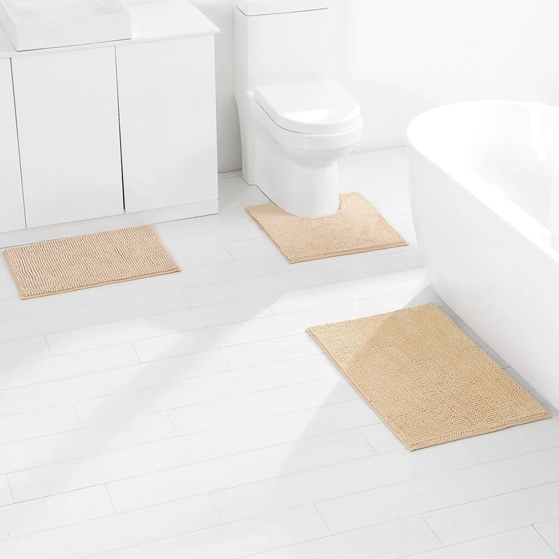 

3 шт., Нескользящие коврики из синели для ванной