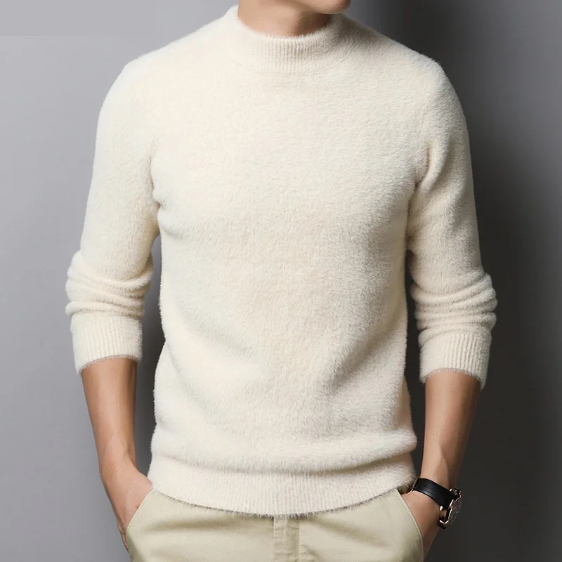 

2023 new Winter Sweater Men Half high neck long sleeve Warm Sweaters jke139