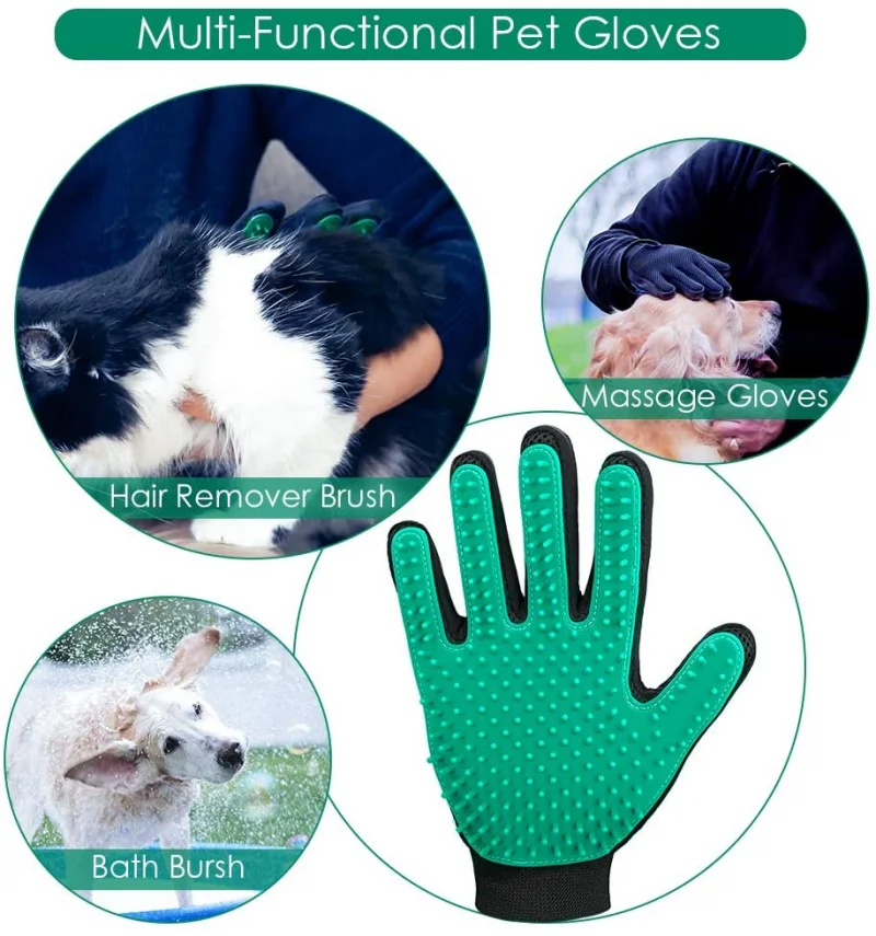 

Cat Glove Cat Grooming Glove Pet Brush Glove for Cat Dog Hair Remove Brush Dog Deshedding Cleaning Combs Massage Gloves
