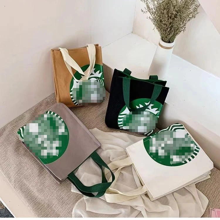 

Original Built-in Cup Level Bucket Canvas Bag Tote Bag Handy Bag Mother Bag Student Make-up Class Tote BagTote Bag Handbag 2023