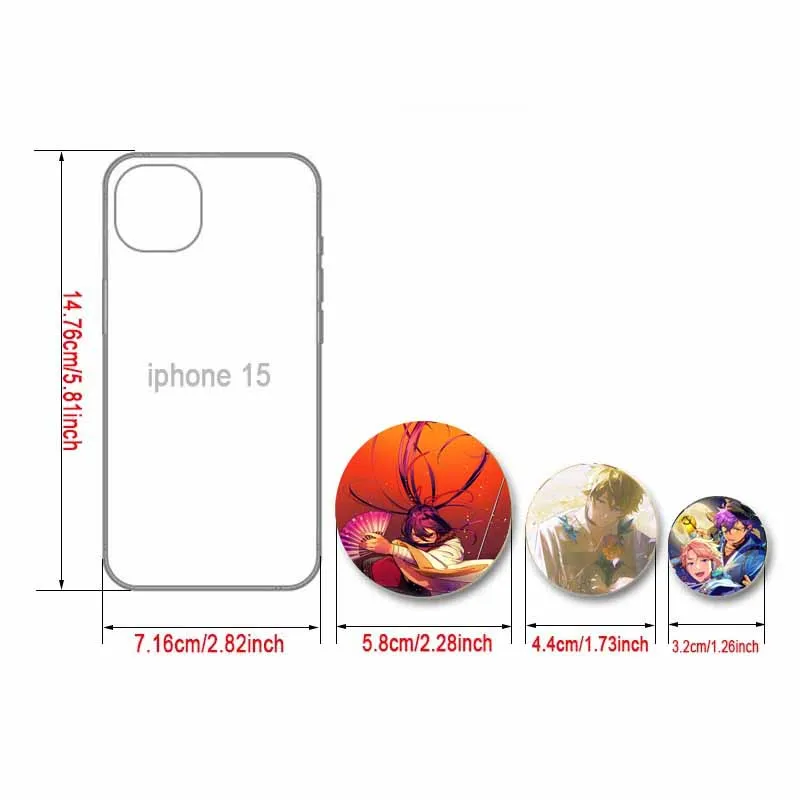 Music Game Ensemble Stars Pins Cartoon Sakuma Rei Hinata Aoi Badge Handmade Round Brooch Clothes Accessories Gifts for Friend